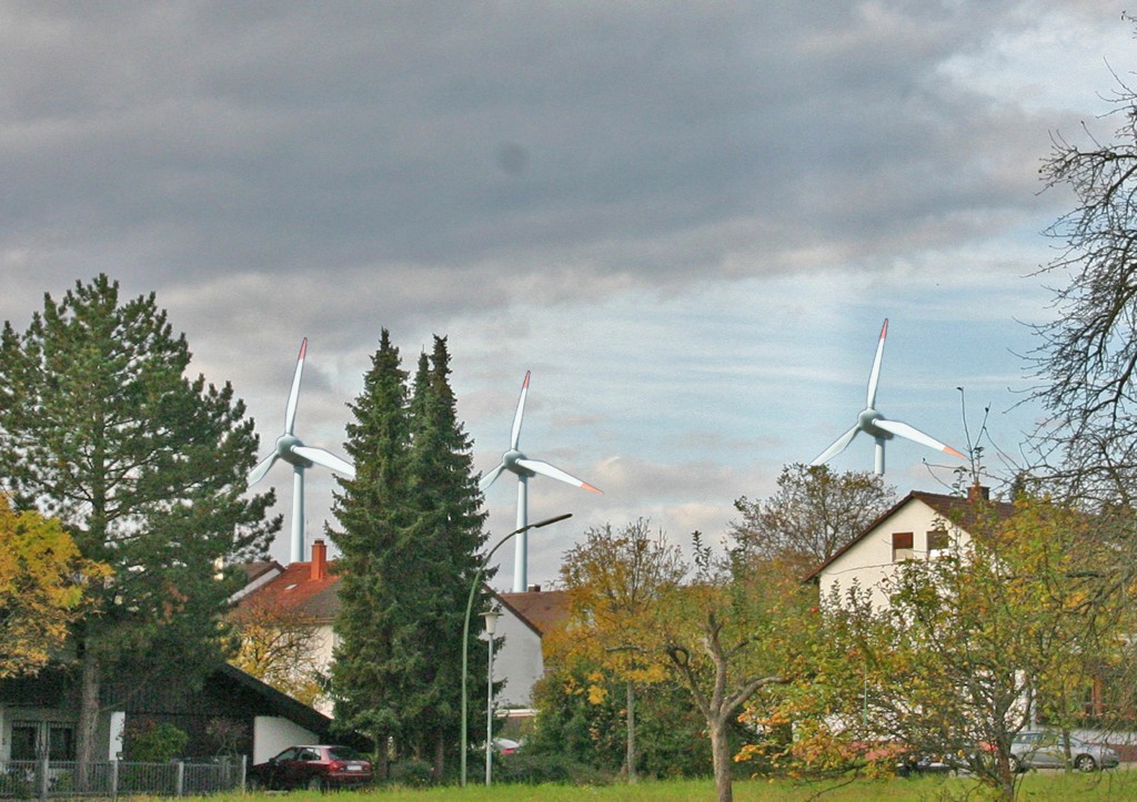 Blick vom Friedhof am Nordrand Büchenbronns.