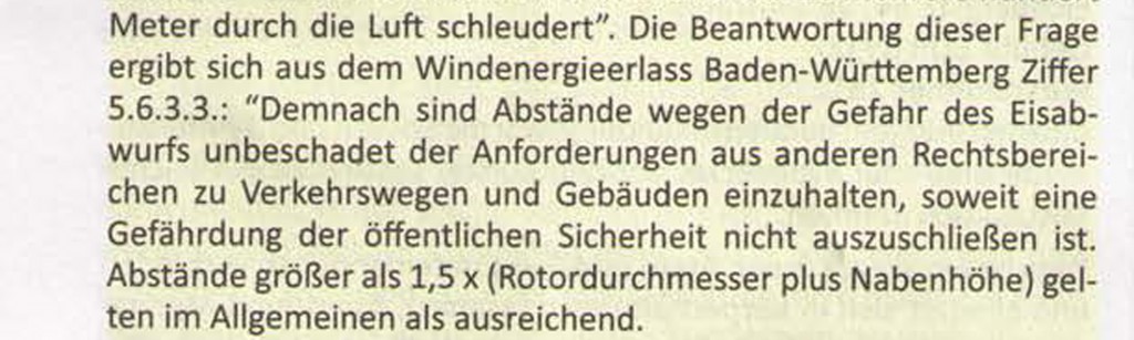 Ausschnitt aus einer Verlautbarung der Energiegenossenschaft Engelsbrand.